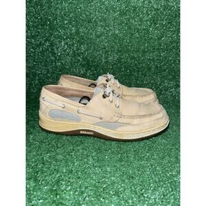 Sebago Men's Clovehitch II Brown Leather Boat‎ Shoes Preppy Casual Size 9.5W